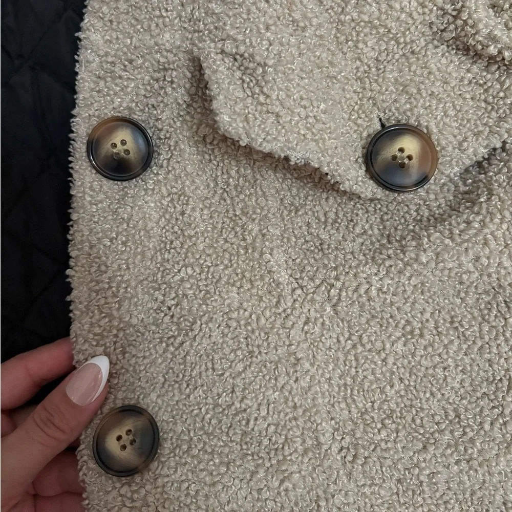 NastyGal Cozy Cream Teddy Jacket for Women - Picture 3 of 7